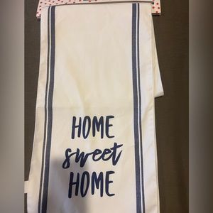 Home Sweet Home Table Runner Patriotic Blue White 13”x72”